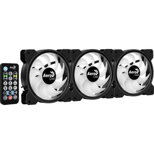 Aerocool Saturn 12F ARGB Pro 3 darabos PC Ventilátor RGB Vezérlővel