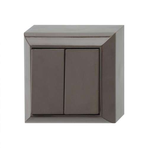 GAO Business Line brown double light switch, IP20, indoor