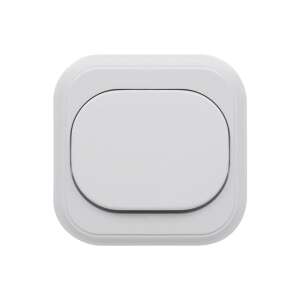 GAO ECO White Single Pole Light Switch with Frame, IP20 - GAO