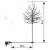 Dimensions of the LED cherry blossom tree, 2 meters tall, 10 meters cable length, CBT 320