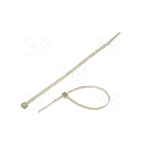 USE 200x3,5mm białe opaski zaciskowe, 50 sztuk