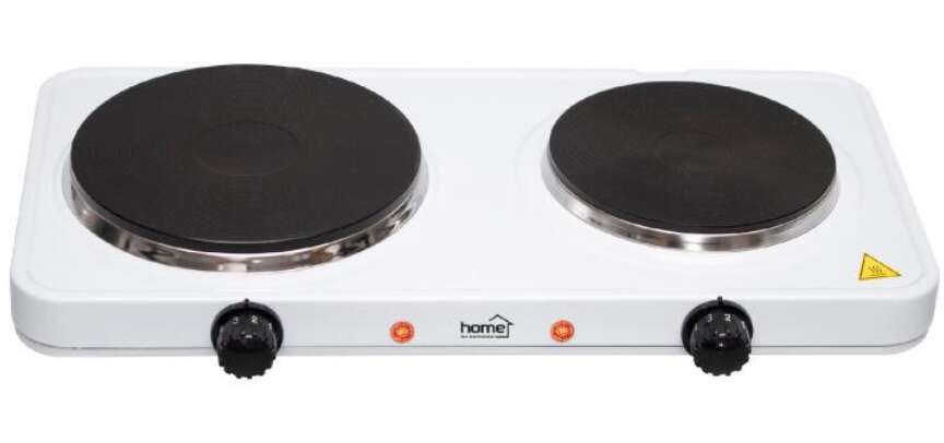 Home HG R 02WH Hordozható elektromos főzőlap, 2 főzőzóna, Fehér