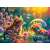 Castorland Magical Morning 100 piece jigsaw puzzle, featuring two cats in a field of flowers with butterflies and bubbles