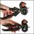 Professional grafting tool with 3 interchangeable blades, black and orange, in hand