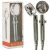 Zuhanyrózsa Turbine shower head with hose and packaging, silver