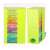 Weekly pill organizer with 7 compartments for each day of the week, green and colorful pill boxes