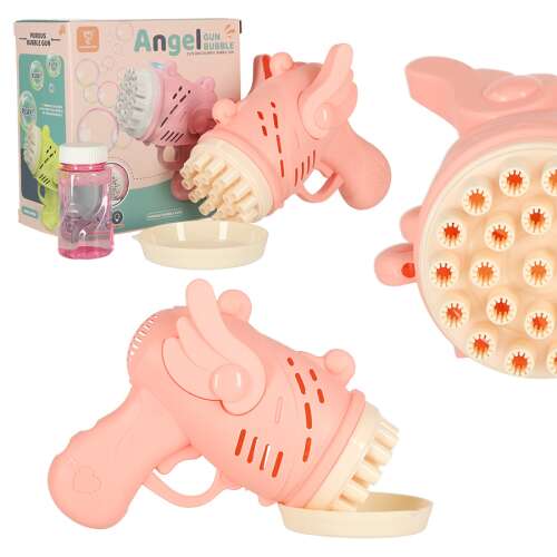 Soap bubble gun soap bubbles with wings pink