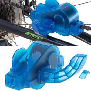 L-BRNO KX5055 kerékpár lánctisztító, kék, kefékkel, kerékpár láncok tisztításához és kenéséhez - Kerékpár lánc