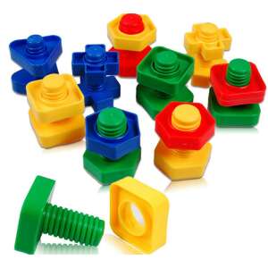 Építőkockák oktatási montessori csavarok 30 elem 74955894 Műanyag építőjáték