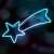 Blue LED shooting star neon light, HOME Hullócsillag Neon-Light, outdoor decoration