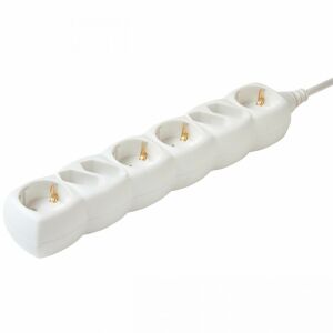 Listwa zasilająca HOME 4euro+4védőér 1.5m kabel, Biała - Home by Somogyi