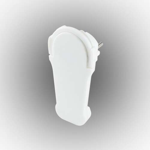 HOME Földelt Csatlakozódugó, Falhoz Simuló, Fehér, lapos dugó, alacsony profil, fehér, földelt, elektromos aljzat