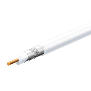 Koaxiálny kábel USE Koax Kábel, 75 Ohm, Trishield, 305m/Tk S 6TSV/BK, biely - Koaxiálne káble