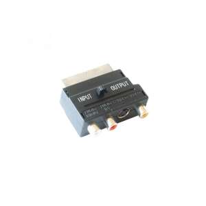 Adaptér EUROd- 3xRCAa+SVHSa, Scart na 3 RCA a SVHS, s prepínačom - Home by Somogyi