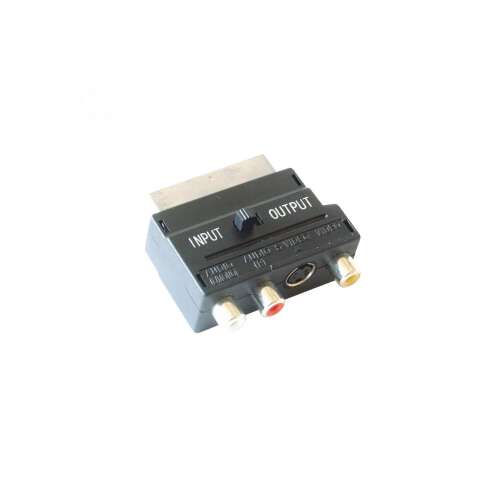 EUROd- 3xRCAa+SVHSa Adapter, Scart auf 3 RCA und SVHS, mit Schalter