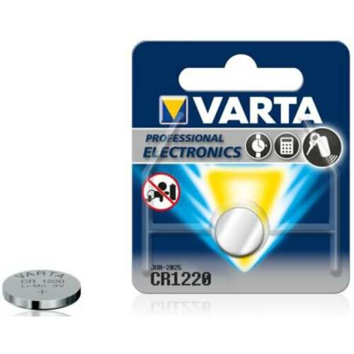 Varta CR1220 Lithium Battery, 3V, 1 Pack