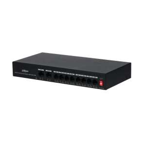 Dahua DH-PFS3010-8ET-65 10-portni Fast Ethernet PoE Switch Pogled iz kuta - Dahua