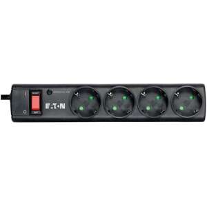 EATON surge protector with 4 DIN sockets, black - Electronic