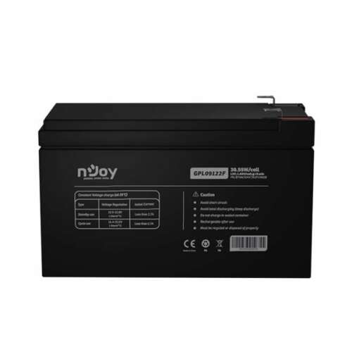 NJOY Unterbrechungsfreies Batteriepack - GPL09122F (12V/9Ah, Langlebigkeit, T2/F2, verschlossen, wartungsfrei, AGM) 82641591