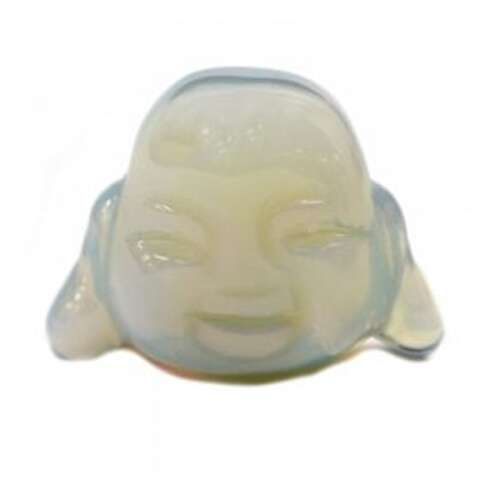 Opál Buddha fej szobrocska
