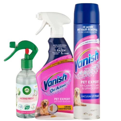 Pachet pentru îngrijirea animalelor de companie - Vanish pentru curățarea petelor și odorizantul Air Wick