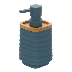 Blue soap dispenser with bamboo lid, Fridras Alabama - Soap Dispenser