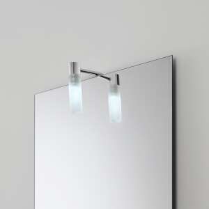 Feridras LED bathroom mirror light, 4W, chrome finish, with frosted glass shades - Lamp & Lighting