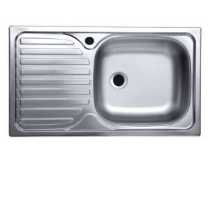 Italbox stainless steel kitchen sink with drainboard, 43.5x76cm - Kitchen Sink