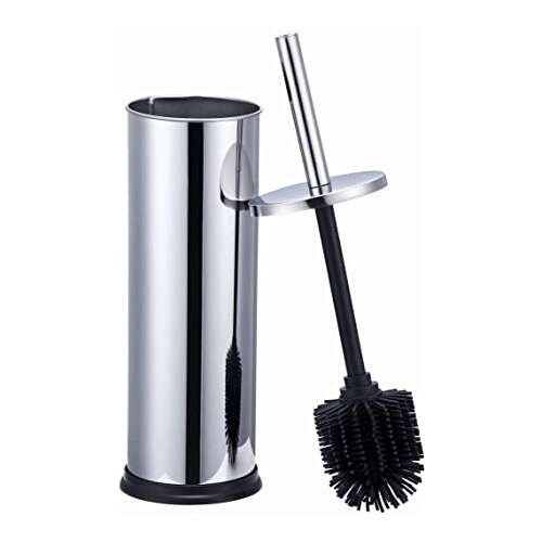 Rozsdamentes acél WC-kefe és tartó, WC kefe és tartó, fürdőszoba tisztítás, WC tisztítás, fürdőszoba kiegészítők