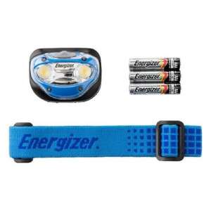 Energizer Vision Headlamp, blue headlamp with 2 LED lights, 3 AAA batteries included, adjustable headband - Flashlight & Headlamp