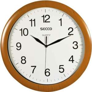 Zegar ścienny SECCO "Sweep Second" 32 cm ramka z efektem drewna (DFA021 / S TS8002-97) 64757545