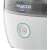 Sencor SHF 901WH ultrasonic humidifier, white with blue accents, close-up of power button