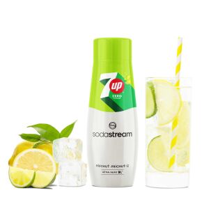 SodaStream 7 Up Zero szörp citrommal és jéggel, cukormentes ital - Szódagép szörp