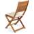 Back view of Fieldmann FDZN 4012 folding garden chair with cream cushion