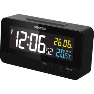 Sencor SDC 4800B black digital alarm clock with radio controlled time, temperature and date display - Sencor