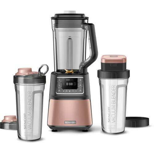 Sencor SBU 7875RS Vacuum Blender with two to-go cups, rose gold and black
