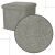 Ikonka Grey Folding Ottoman with Storage, fabric detail