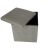 Ikonka Grey Folding Ottoman with Storage, open view