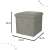 Gray foldable storage ottoman with lid, 38x38x38cm dimensions
