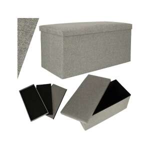 Ikonka Multifunctional XXL Foldable Puff 76x38x38cm - Grey