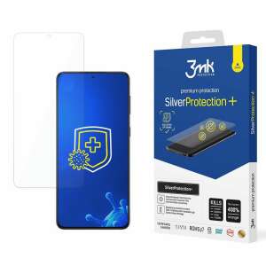 Folie de protecție pentru ecran Samsung Galaxy S21 Ultra 5G, 3mk SilverProtection+, antimicrobiană, rezistentă la impact, instalare umedă - 3MK Folii protecție