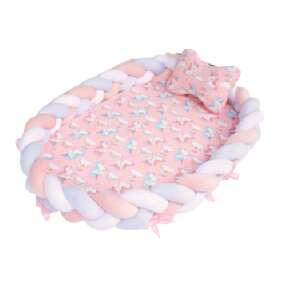 Bambilino fonott babafészek párnával - Unikornis minta Rózsaszín 64805088 