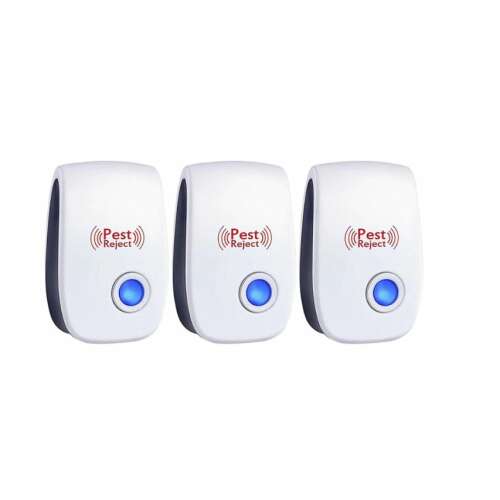 Set de 3 dispozitive de respingere a dăunătorilor cu ultrasunete Pest Reject