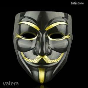 FEKETE-ARANY Vendetta Anonymus guy-fawkes maszk álarc jelmez 64819039 