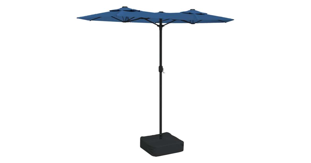 vidaXL Ombrellone da Giardino con Base Portatile Tortora