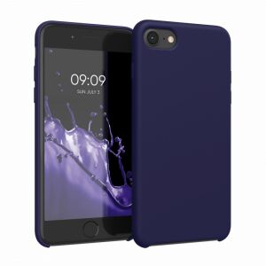 kwmobile iPhone 7/8/SE (2020) dark blue silicone case on iPhone - Phone Case