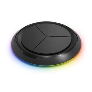 Bezprzewodowa ładowarka Yenkee YAC 5105 RGB, czarna, 15W, widok z przodu - Bezprzewodowa ładowarka