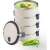 Lamart LT6024 beige stainless steel food container with handle, open with soup inside