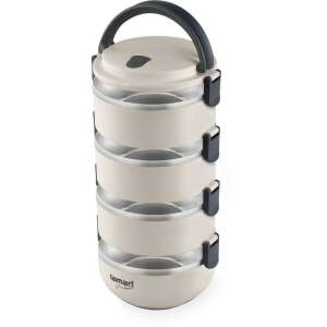 Recipient pentru alimente Lamart LT6024 din oțel inoxidabil de culoare bej cu mâner - Lamart