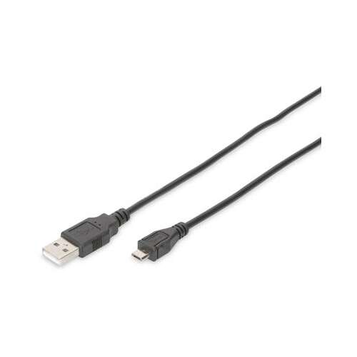 Digitus Micro USB 2.0 Verbindungskabel, 1.8m, Schwarz